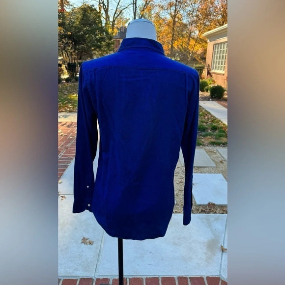 Elk Head Men’s Blue Single Chest Pocket Corduroy Button Down Size M - Picture 4 of 9